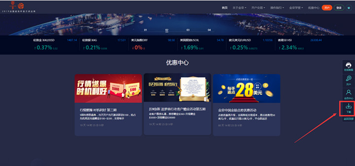 如何在金荣中国上下载炒黄金MT4交易软件